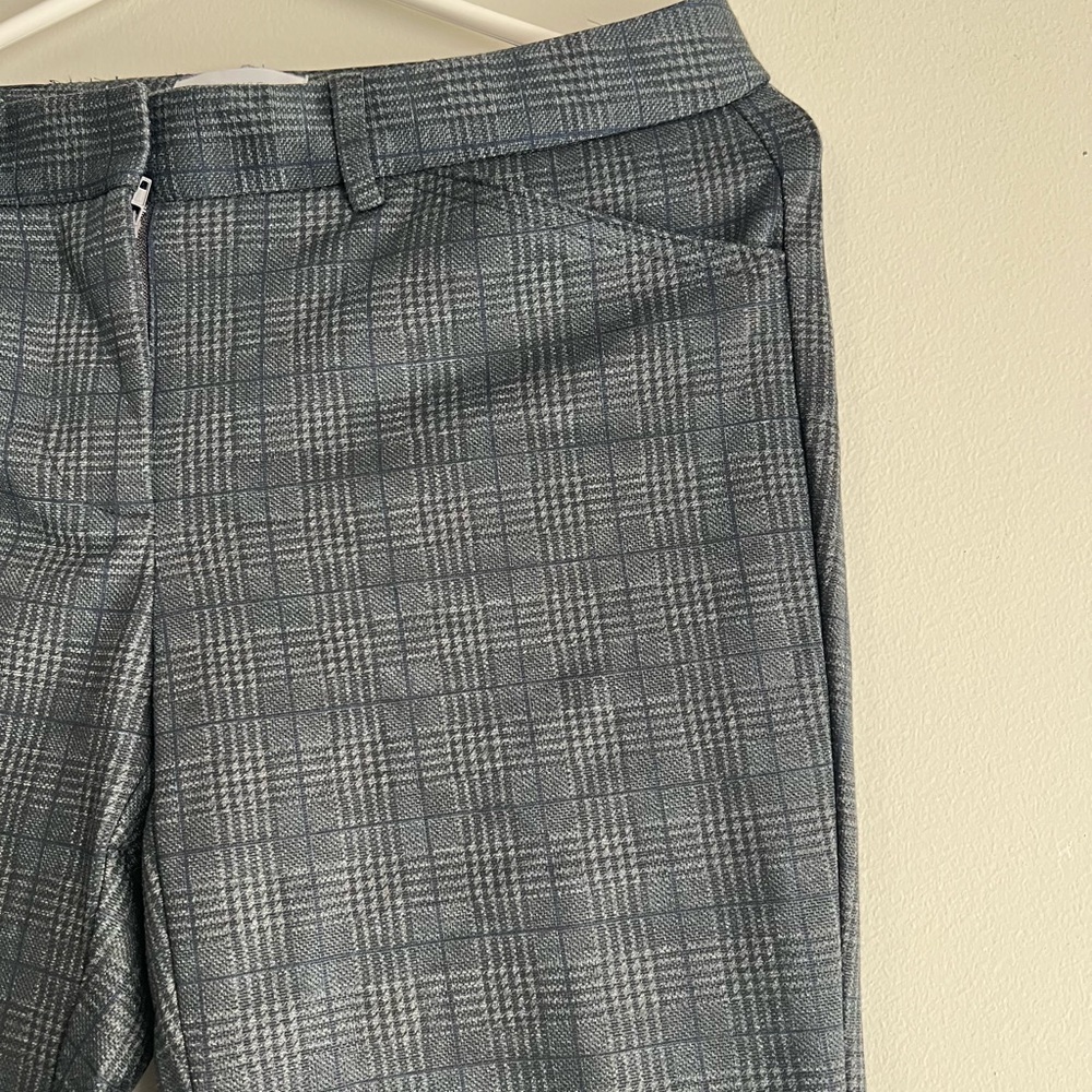Calvin Klein Men's Gray Plaid Dress Pants